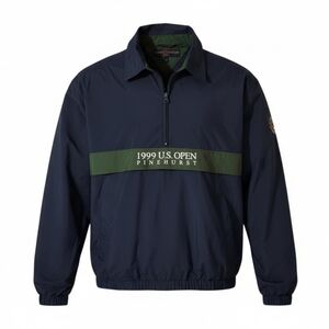 VTG 1999 Tommy Hilfiger Golf US Open Pinehurst Blue/Green Pullover Windbreaker